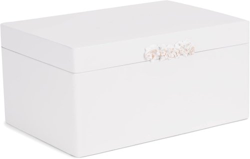 Cottage Garden Musical Jewelry Box - Ballerina White & Gold Tone | 7-Inch Plays Sugar Plum Fairy Tune