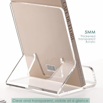 Acrylic Book Stand Display Holder for Books, Tablets, Magazines 6x9 Inch