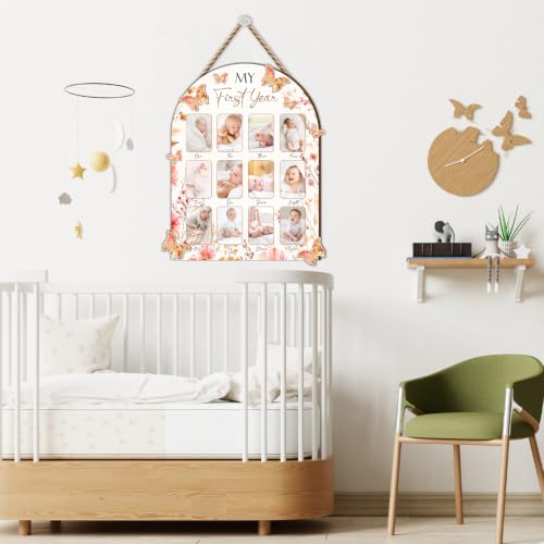 Fall Baby First Year Milestone Photo Board - 12 Months Memory Display