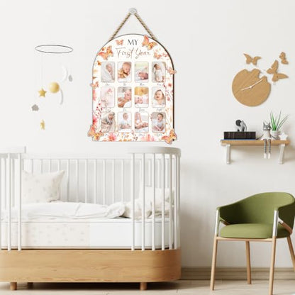Fall Baby First Year Milestone Photo Board - 12 Months Memory Display