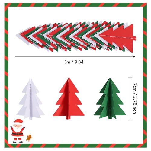 Christmas Tree 3 - 2 Pcs 3D Garland Holiday Decorations for Home & Party