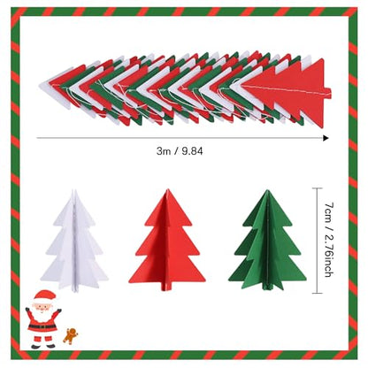 Christmas Tree 3 - 2 Pcs 3D Garland Holiday Decorations for Home & Party