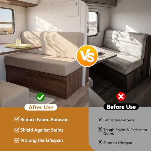 RV Couch Cover Set for Sofa Bed - 2 Pieces for Jackknife & Fold-Out Sofas