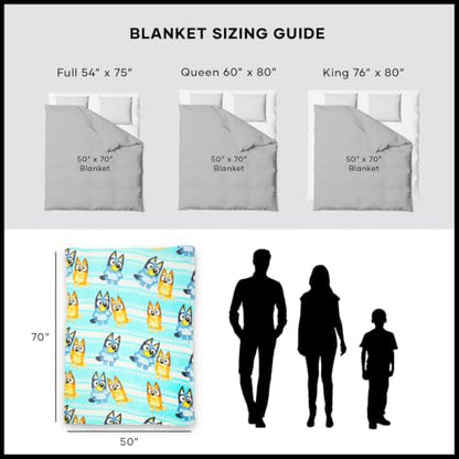 Bluey Travel Blanket and Pillow Set with Stickers & Accessories