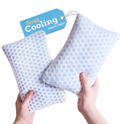 Travel Neck Pillow 2 Pack - Small Memory Foam Support for Airplanes, Car, Camping