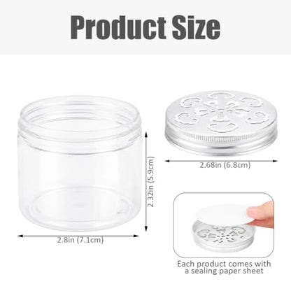 6 Pack 150ml Clear Refillable Storage Jars with Aluminum Lids for Aromatherapy & DIY Projects