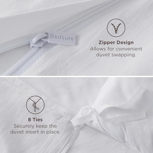 Bedsure Sage Green Duvet Cover Twin/Twin XL Size - 2 Pieces Prewashed Polyester Extra Soft Bedding Set, Includes 1 Twin Duvet Cover 68''x90'' with Zipper Closure & 1 Pillow Sham, No Comforter