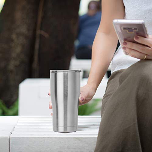 20oz Stainless Steel Tumbler with Lid - Double Wall Insulated Travel Mug - Pack of 1