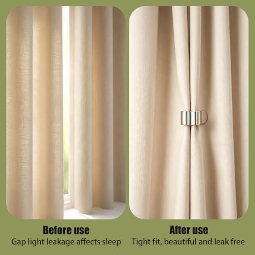 Magnetic Curtain Clips 8 Pairs for Holding Curtains Closed - No Drill