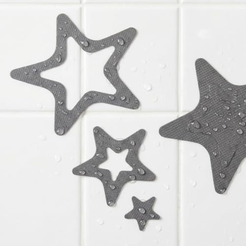 Star-Shaped Non-Slip Shower Stickers for Bathroom Safety - 24 pcs
