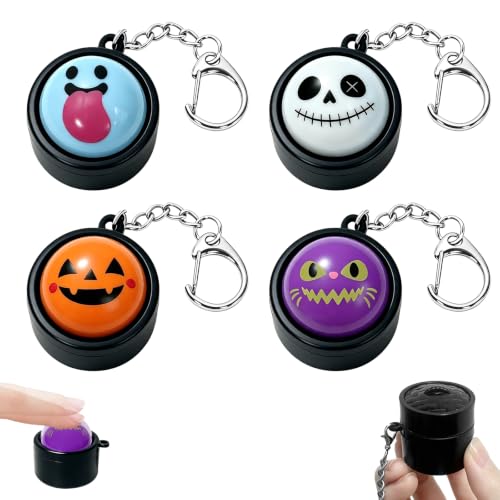 Halloween Fidget Keychain Stress Relief Toy Pack - 4 Spooky Designs