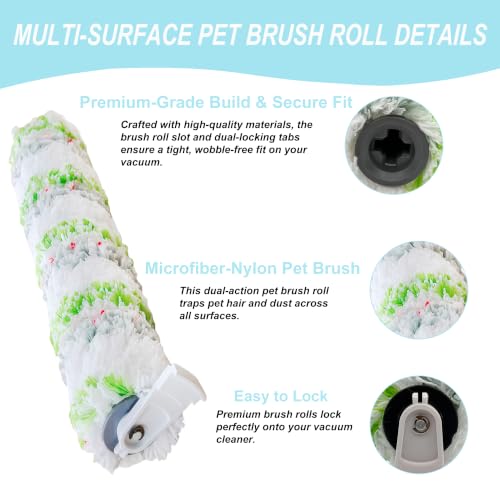 Green Replacement Brush Rolls and Filters for Bissell CrossWave & HydroSteam