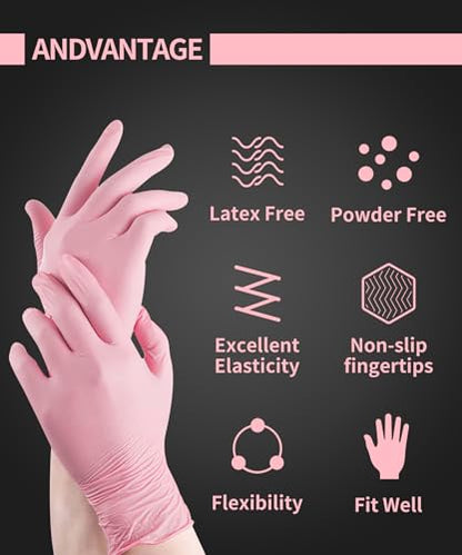 PROMEDIX P Nitrile Disposable Gloves,4mil Gloves Disposable Latex Free,Powder Free for Cooking,Household,Food safe