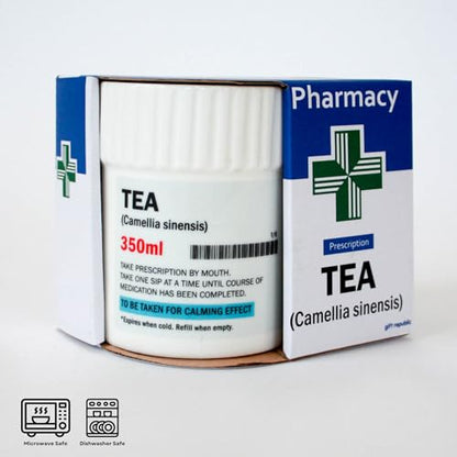 Modern Gift Republic Pill Pot Tea Mug - Multicolor Ceramic Tea Cup