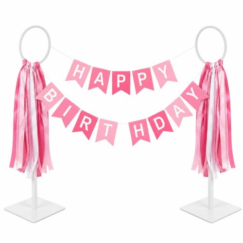 2 Pack Adjustable Table Banner Stand - White, Height 19-27 Inch