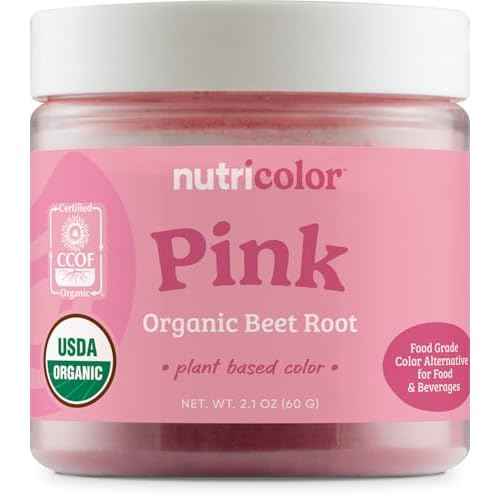 Nutricost Pink Plant Based Food Coloring From Organic Beet Root Powder (60 Servings) - Nutricolor Color Alternative For Food & Beverages