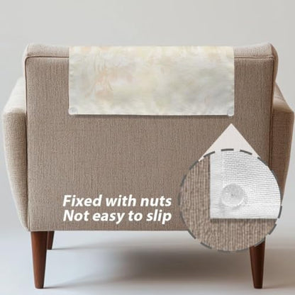Hummingbird Floral Recliner Headrest Protector - Easy to Install, 17x27 Inch