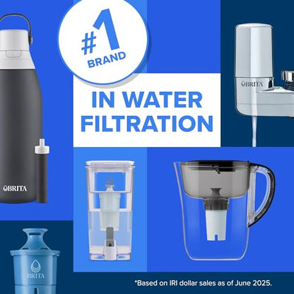 Brita Large 10 Cup Water Filter Pitcher, 1 BritaPlus Filter, Everyday, Black (Package May Vary)