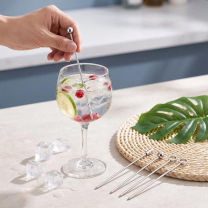 20 Pcs Stainless Steel Cocktail Picks Set - Reusable Martini Garnish Skewers
