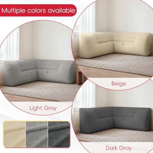 Reading Pillow for Couch Corner with Support & Pocket - Ergonomic Lumbar Cushion