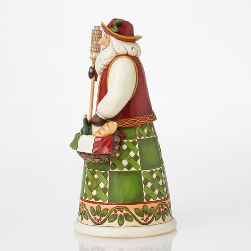 Christmas Santa Figurine 6.9 Inch Hand-Painted Holiday Decor Collectible