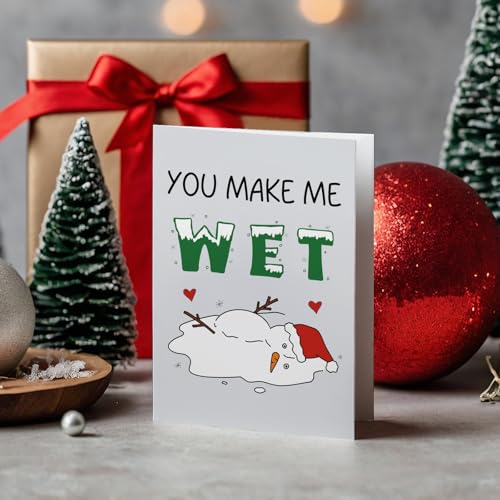 Men Naughty Christmas Card - Rude Holiday Greeting for Husband & Boyfriend