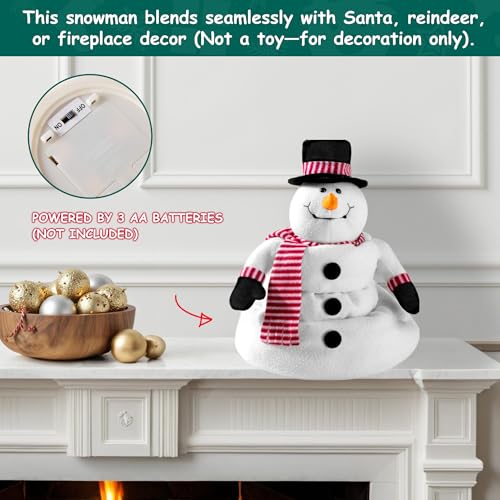 Animated Snowman Christmas Decor - Singing & Dancing Holiday Tabletop Figurine