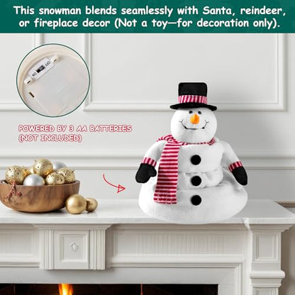 Animated Snowman Christmas Decor - Singing & Dancing Holiday Tabletop Figurine