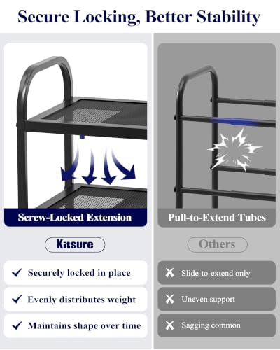 Expandable Metal Shoe Rack - Black, 18.1-29.5 Inch, 2 Tiers