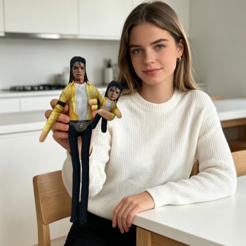 Michaell Plush Doll Set of 2 - Bendable Cartoon Soft Dolls, M Variation