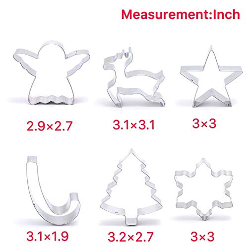Large Christmas Cookie Cutter Set - 12 Stainless Steel Holiday Baking Tools