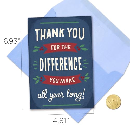 You Make a Difference Holiday Business Cards - 10 Pack with Envelopes - Variation of THIS listing