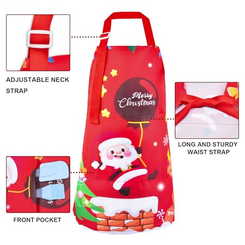 Kids Rainbow Unicorn Chef Apron Small 3-5 Years Christmas Tree Design