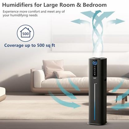 Large Room 9L Smart Humidifier with App Control and Remote - Black