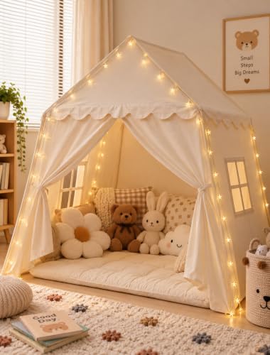 19FT 50 LED Warm White Star String Lights - Battery & USB Powered, Remote Control, Waterproof