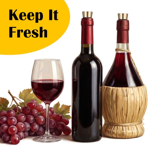 30 Pack Gold Wine Stopper Set - Durable Metal Bottle Seals for Kitchen & Bar