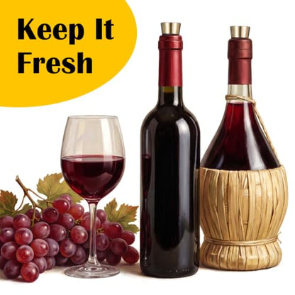 30 Pack Gold Wine Stopper Set - Durable Metal Bottle Seals for Kitchen & Bar