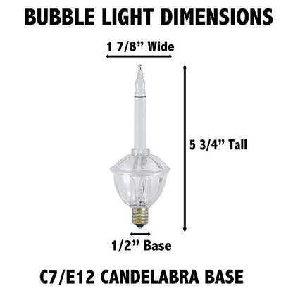 Novelty Lights Traditional Christmas Bubble Light Set - Red & Yellow, 6 Feet, 7 Bulbs