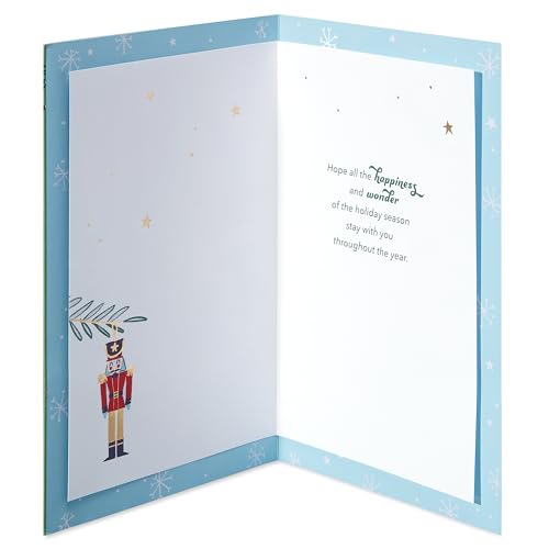Christmas Card with Nutcracker Ornaments - Holiday Greetings for Family & Friends (Variation of Xmas Ornaments)