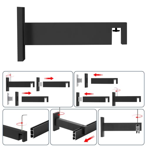 Matte Black Aluminum Heavy-Duty Curtain Track 144 Inch/12ft Custom Window Rod