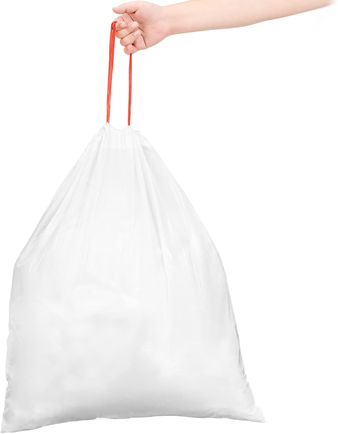 Thickened 4 Gallon Drawstring Trash Bags by [Brand Name] - Durable & Stretchy for Kitchen, Office, Bathroom | 100 Count