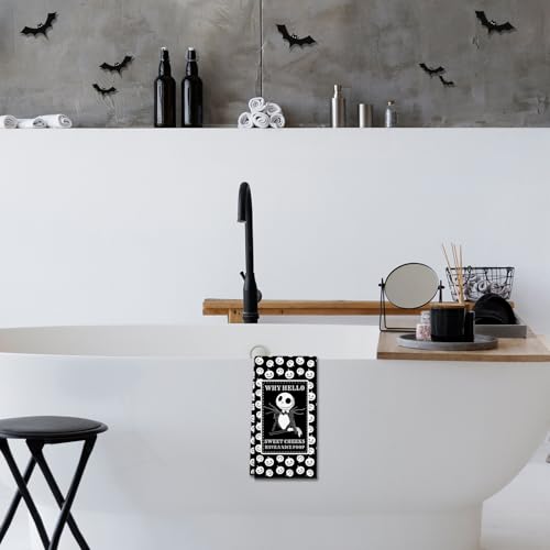 Cheroloven Halloween Poop Bathroom Hand Towels 2 Pack - Nightmare Christmas Kitchen Decor