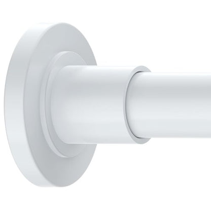 GXOACKJ White Shower Curtain Rods - 31-80 Inch Spring Tension Shower Rods for Bathroom, Adjustable, No Drilling, No Rust, Stainless Steel