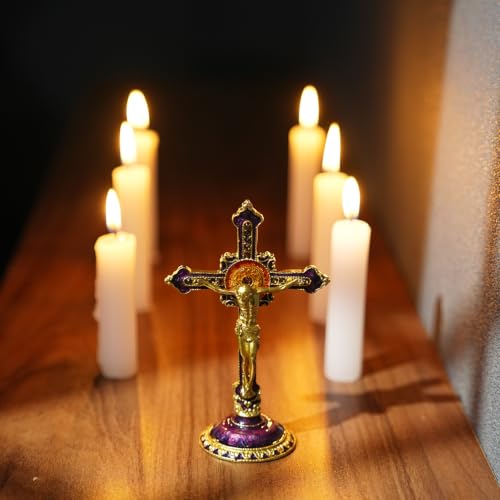Standing Crucifix Jesus Christ Tabletop Cross Statue Catholic Religious Decor