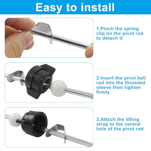 2-Pack Bathroom Sink Pop Up Drain Stopper Assembly - Chrome, 18mm Pivot Ball