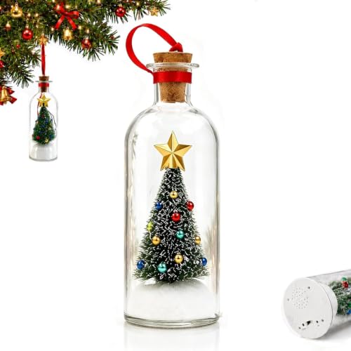 Recordable Christmas Tree Ornament with Voice Message Snow Scene