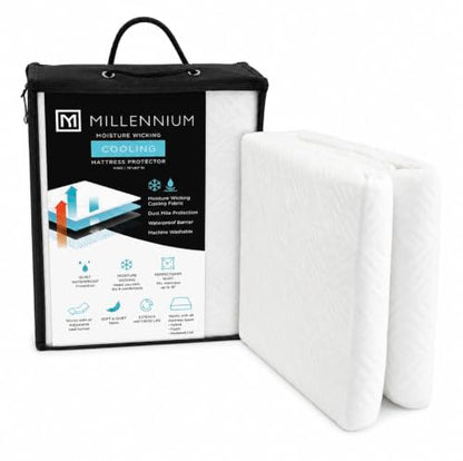 Waterproof Mattress Protector King Size Cooling Bed Cover Noise-Free