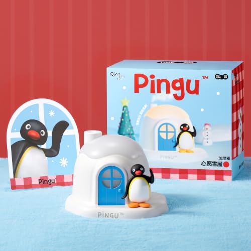Cute Pingu Desk Humidifier with Night Light - Portable Water Misting Device
