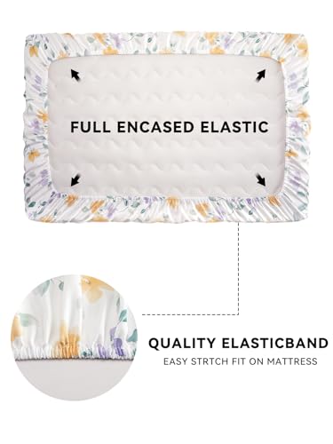 Mini Crib Sheets Fitted 2 Pack - Flower Whispers Baby Toddler Bedding