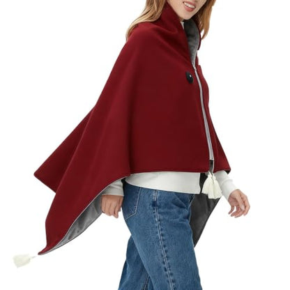 Portable Heated Shawl with 3-Level Adjustable Heating for Outdoor & Indoor Use